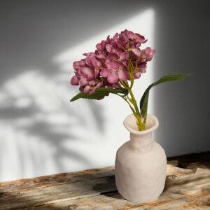 Textured Ceramic Vase – Natural Beige | Rustic Minimalist Home Accent by Shivom Bliss